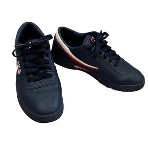 Fila Original Fitness Sneakers Mens 8.5 Navy Blue Red White 11F16LT-460